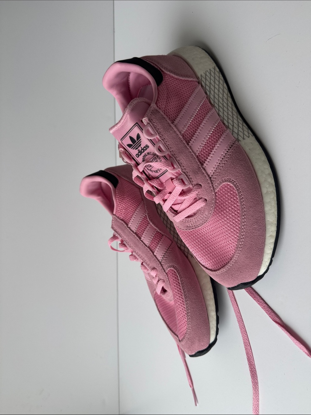 adidas Pink Mesh & Suede Casual Sneakers